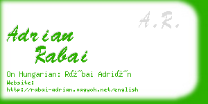 adrian rabai business card